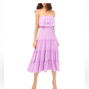 Strapless Ruffle Tiered Dress